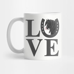 Black and White Gypsy Vanner Draft Horse LOVE Mug